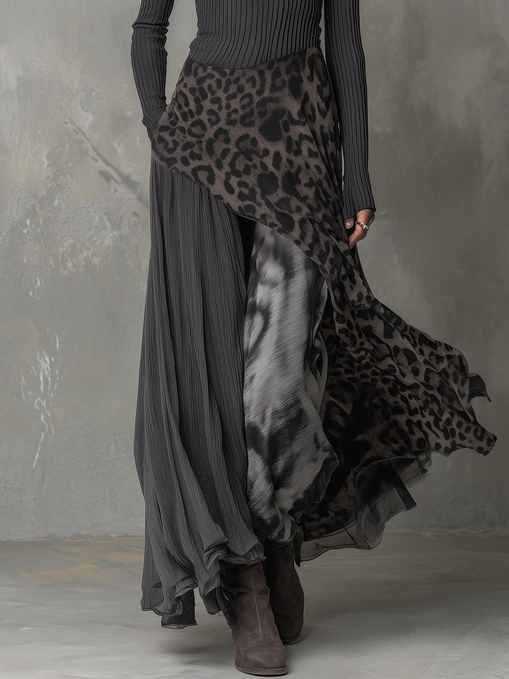 CAIRREANN | BOHEMIAN LEOPARD PRINT MAXI DRESS