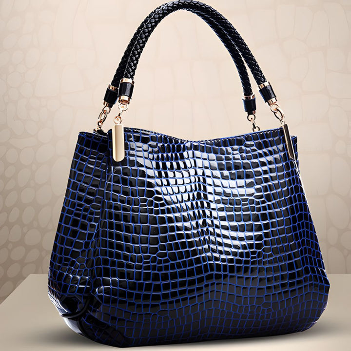 BRIDIE | CROCODILE-EMBOSSED SHOULDER BAG