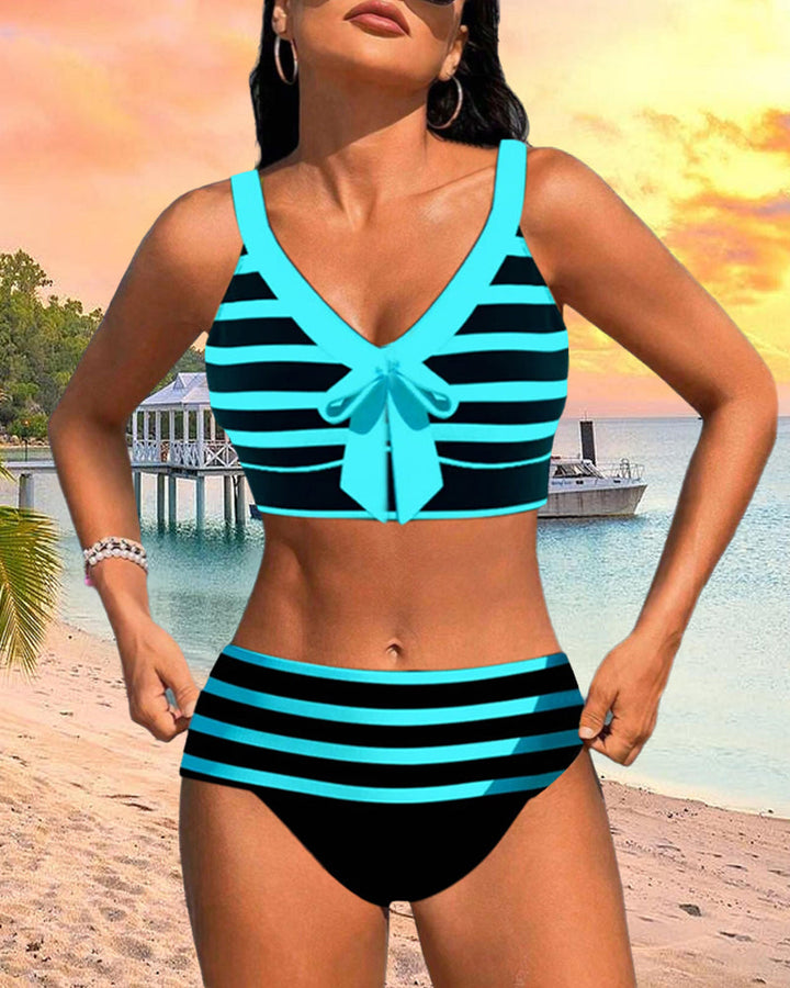 BÉIBHINN | HIGH-WAISTED STRIPED BIKINI