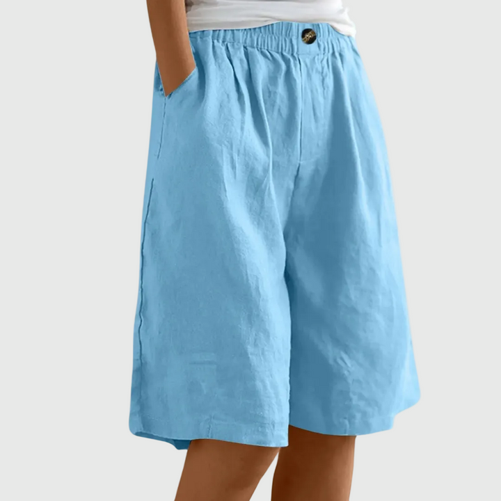 ROSE | WIDE-LEG ELASTIC WAIST SUMMER SHORTS