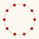 CLOVER | 10 Motive Red Necklace