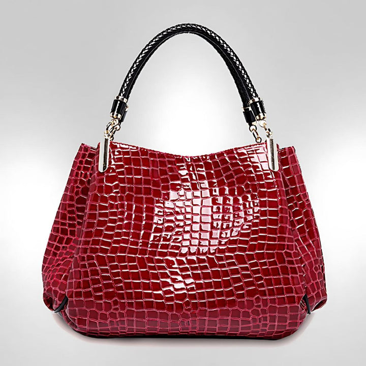BRIDIE | CROCODILE-EMBOSSED SHOULDER BAG
