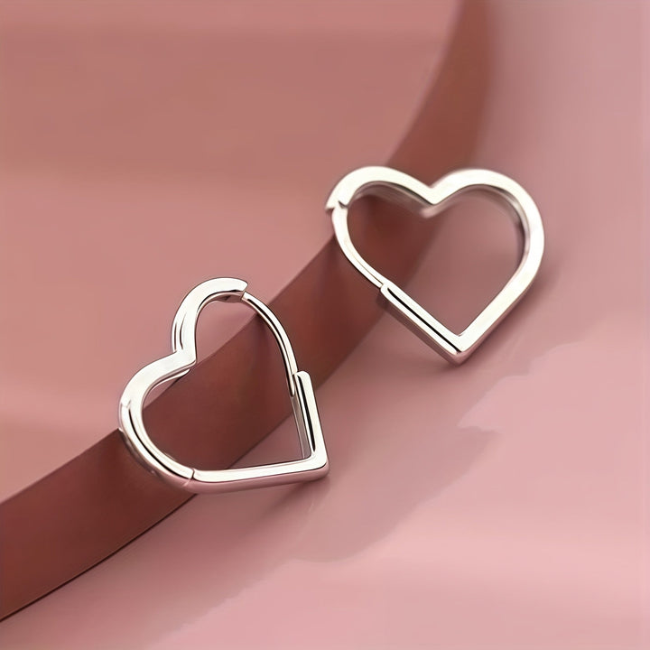 Molly | Gold Heart Earrings in Stainless Steel