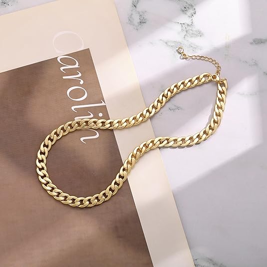 Portia | Chunky Curb Chain Necklace