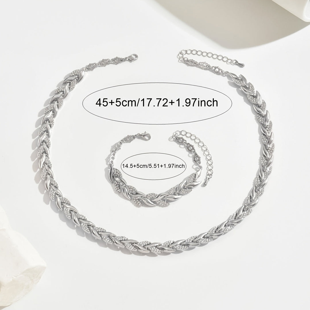Seraphina | Crystal Herringbone Jewellery Set