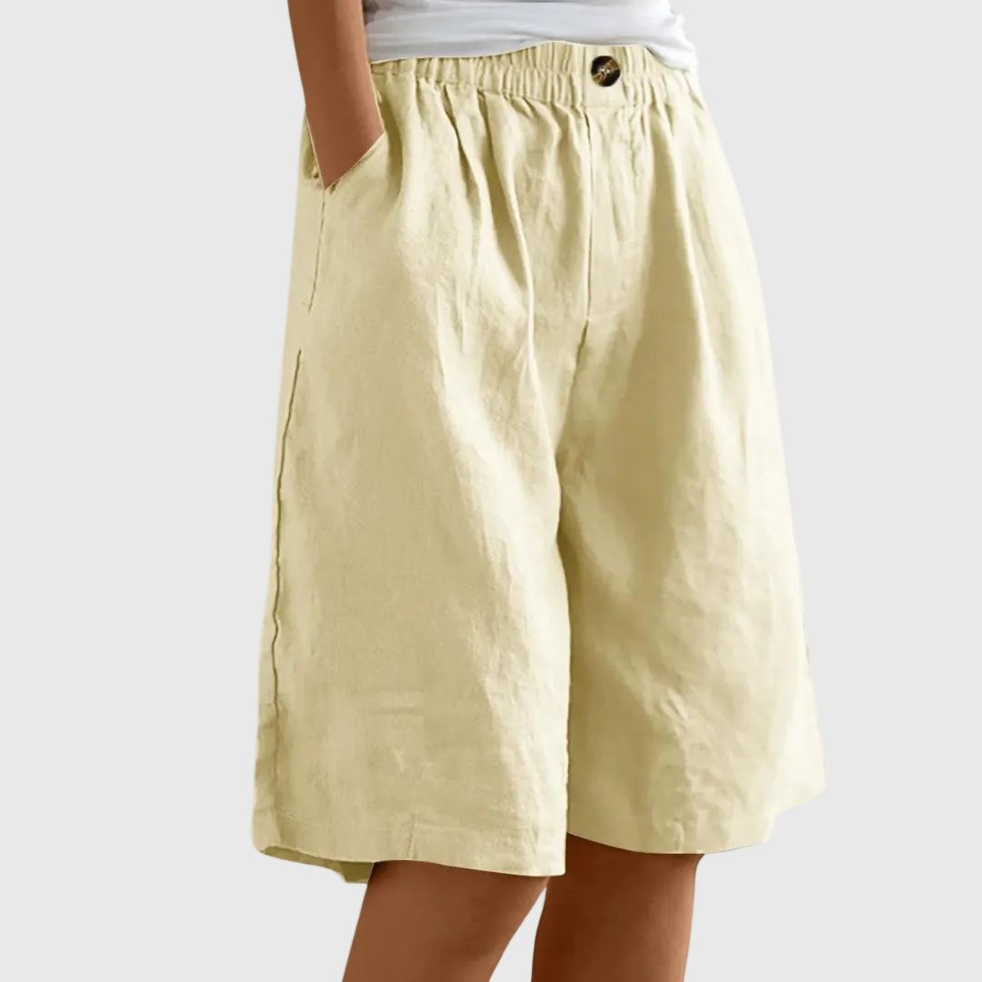 ROSE | WIDE-LEG ELASTIC WAIST SUMMER SHORTS
