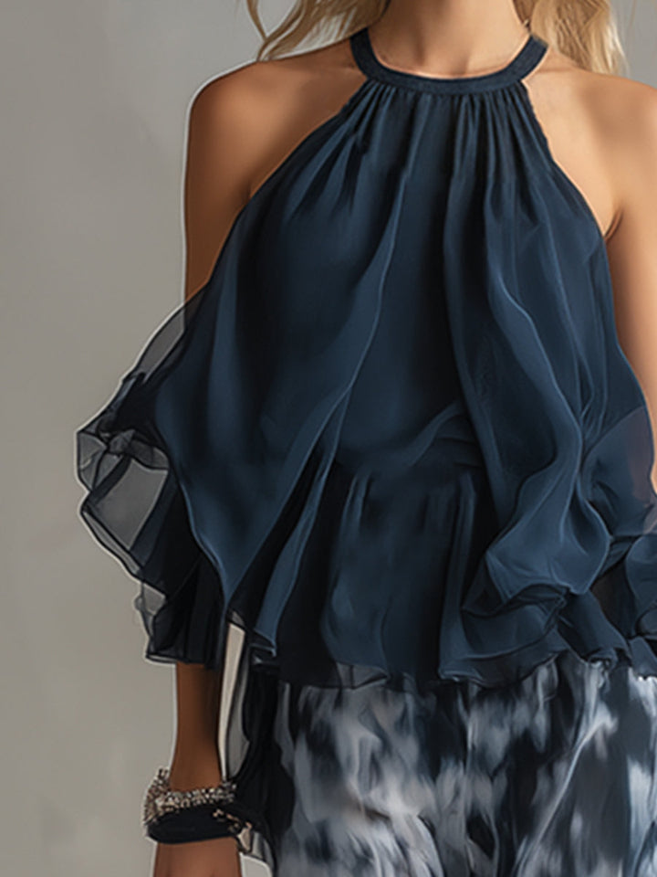 LÍADÁIN | ELEGANT CHIFFON TROUSER SET