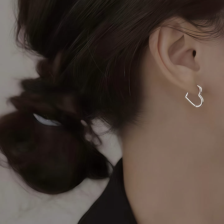 Molly | Gold Heart Earrings in Stainless Steel