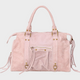 Zip-Top Shoulder Bag with Gold-Tone Hardware