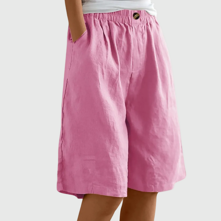 ROSE | WIDE-LEG ELASTIC WAIST SUMMER SHORTS