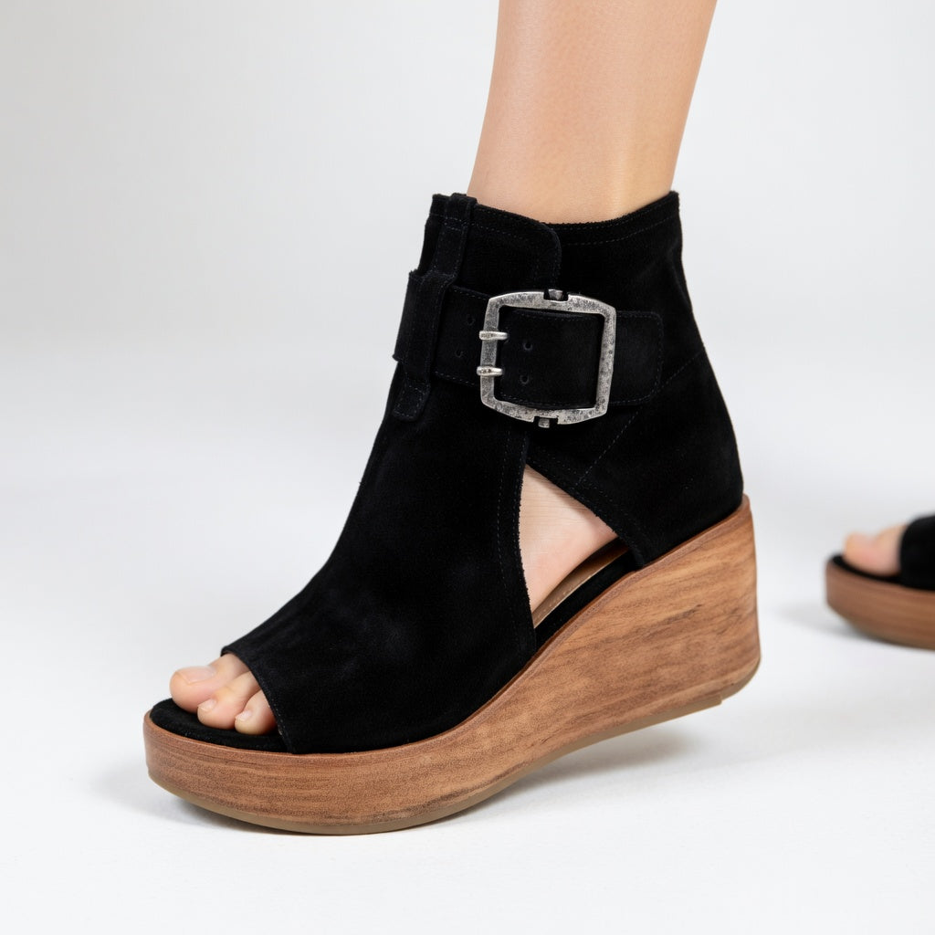 ORLAITH | MODERN OPEN WEDGE ANKLE BOOTS
