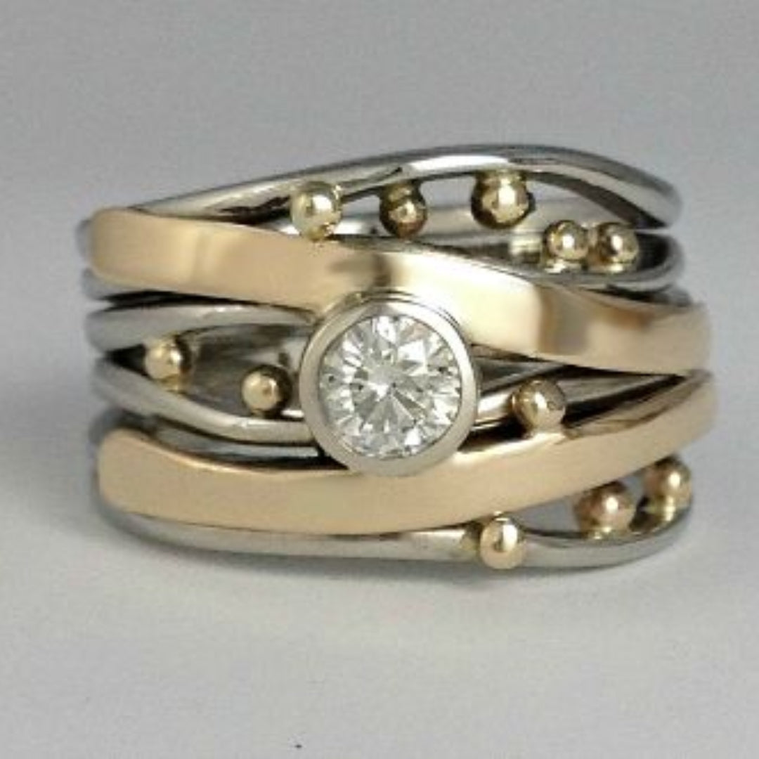 Ada | Vintage Gold Inlay Ring