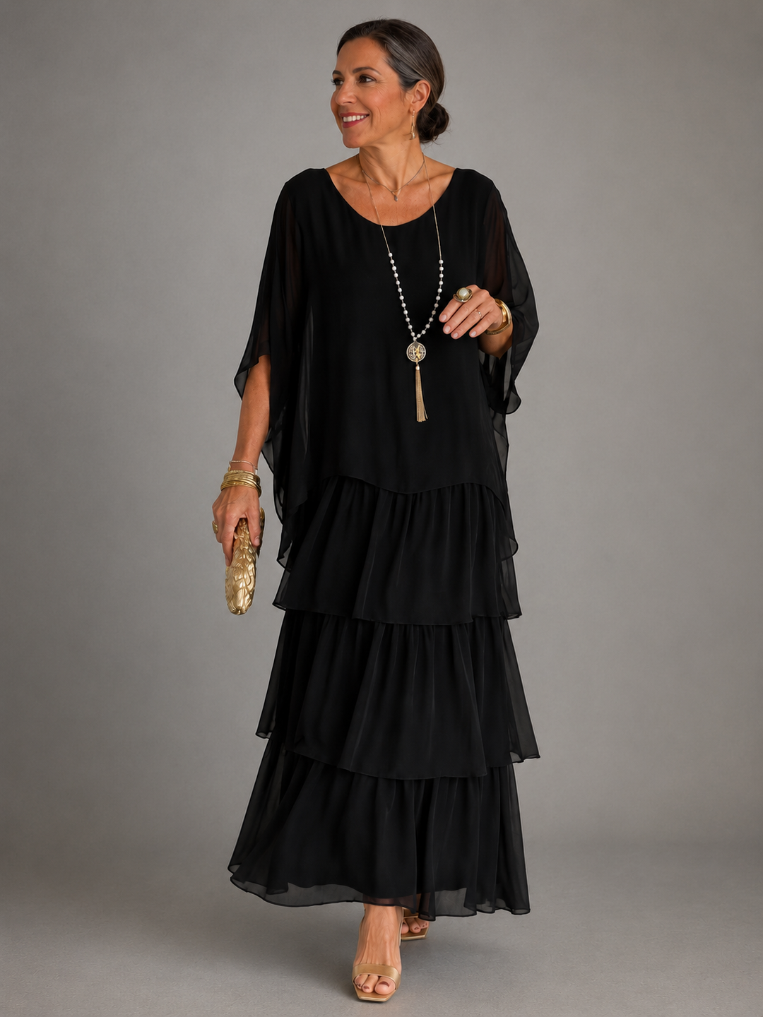 MABYN | ELEGANT FLOWING MAXI DRESS