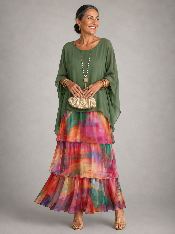 MABYN | ELEGANT FLOWING MAXI DRESS