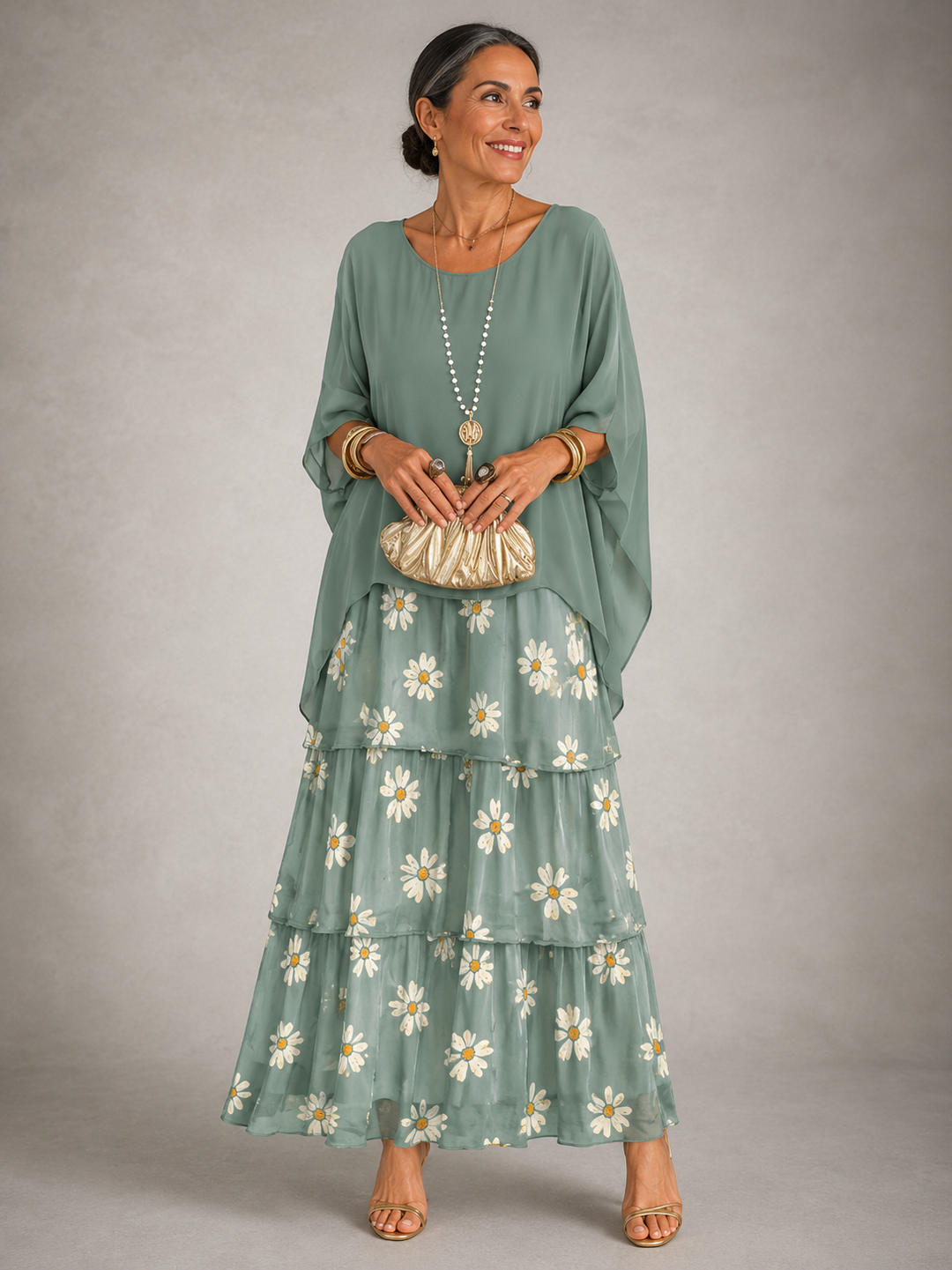MABYN | ELEGANT FLOWING MAXI DRESS