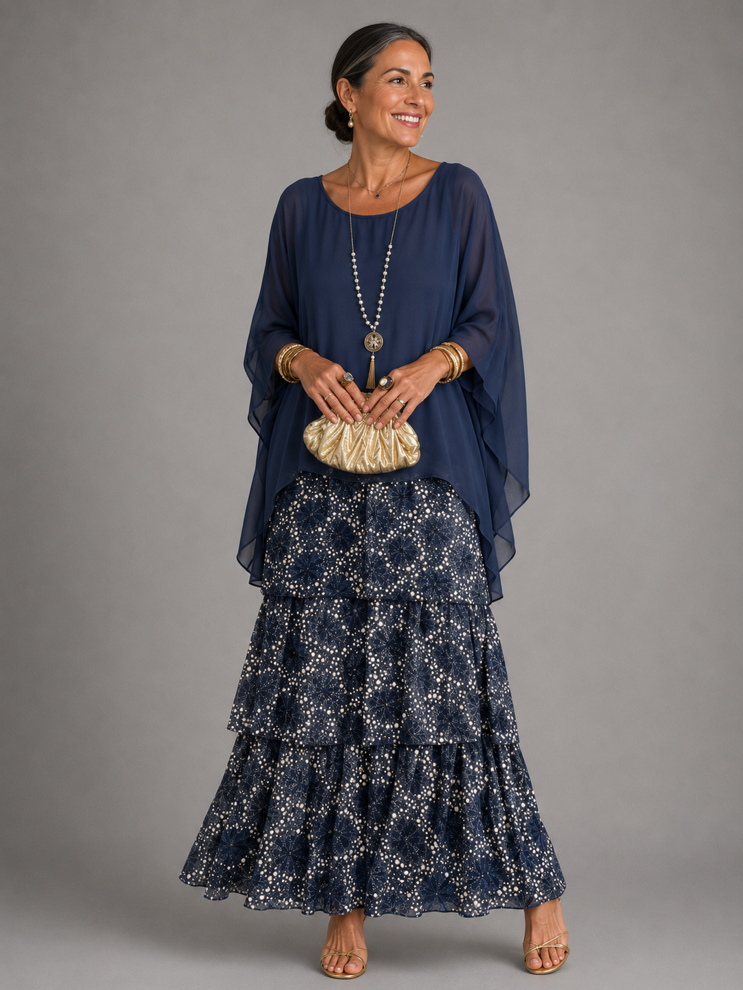 MABYN | ELEGANT FLOWING MAXI DRESS