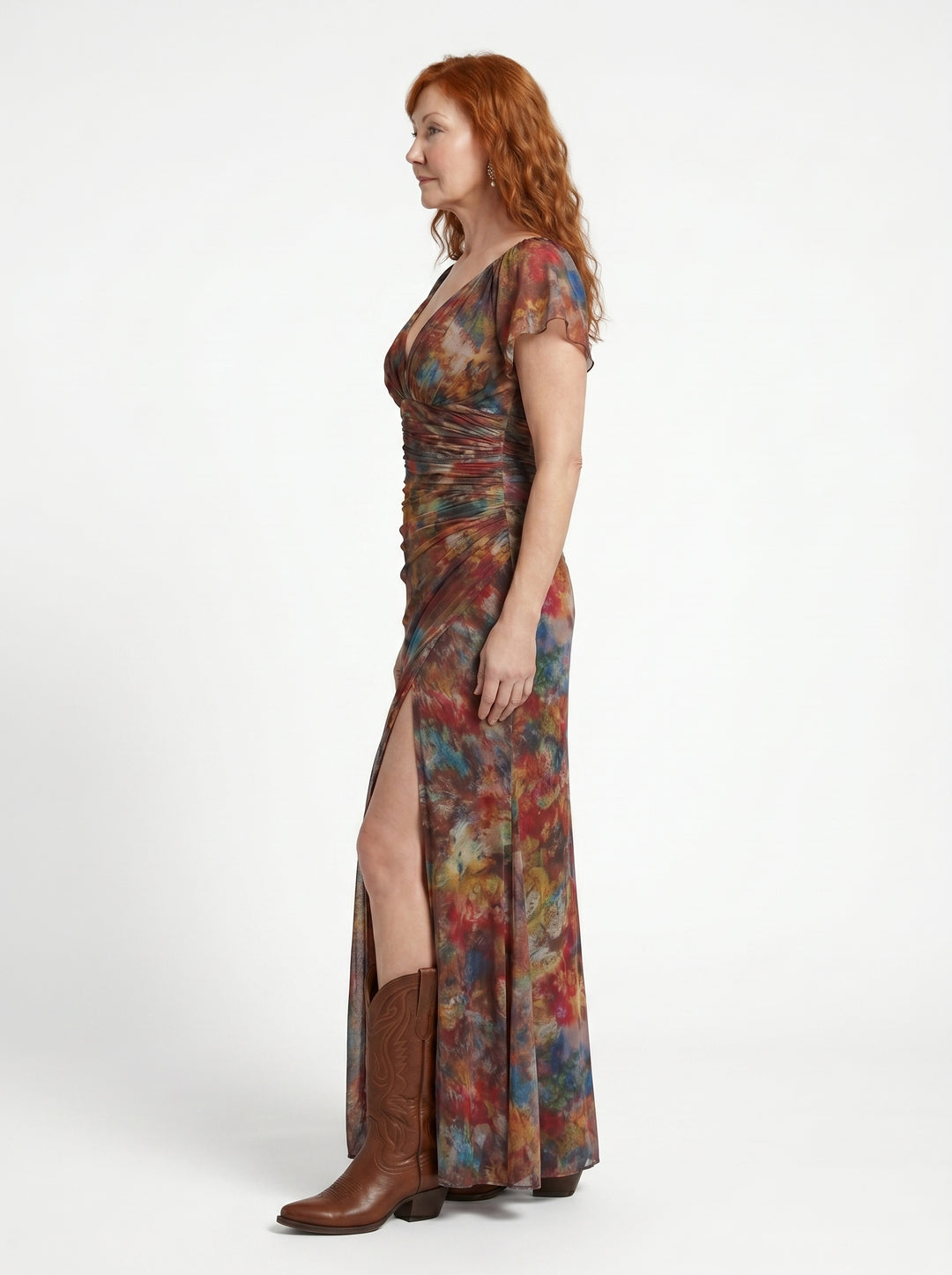FIADH | BOHO RUCHED MIDI DRESS