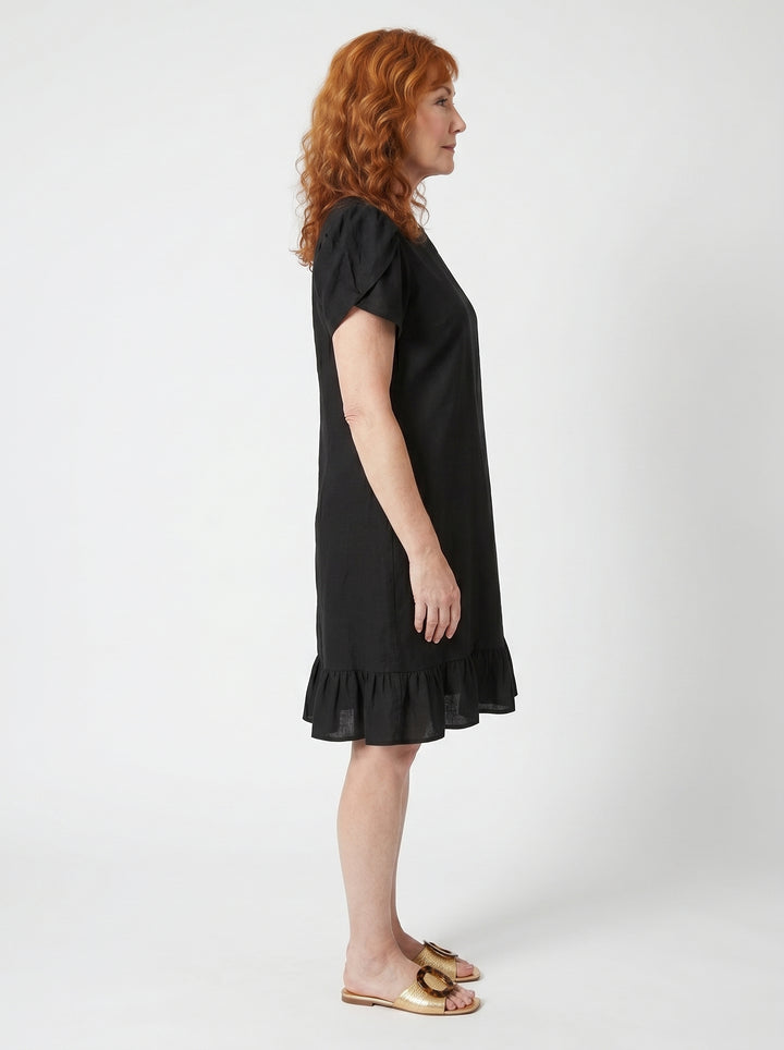 ÉILÍS | CASUAL DENIM-STYLE RUFFLE DRESS