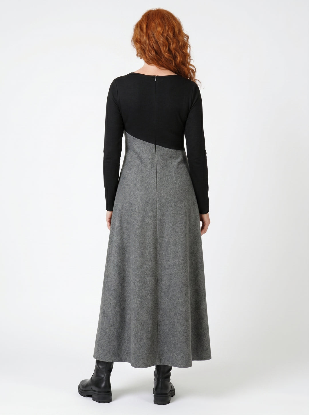 SIOBHÁN | CONTRAST PLEATED MAXI DRESS