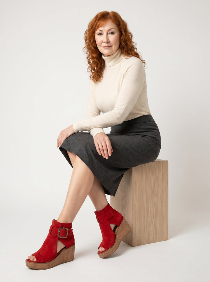 ORLAITH | MODERN OPEN WEDGE ANKLE BOOTS