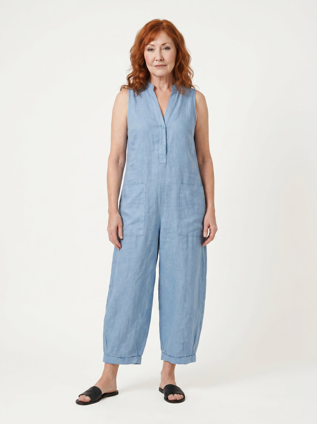 ORLAITH | SLEEVELESS WIDE-LEG JUMPSUIT