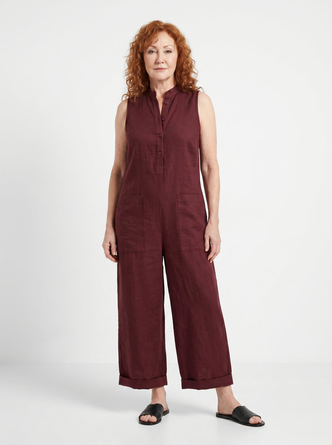 ORLAITH | SLEEVELESS WIDE-LEG JUMPSUIT