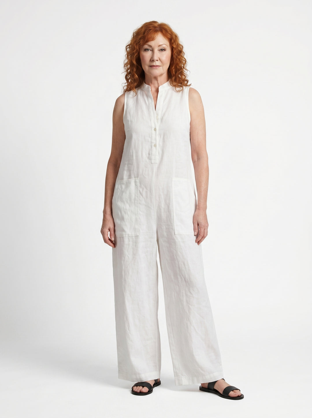 ORLAITH | SLEEVELESS WIDE-LEG JUMPSUIT