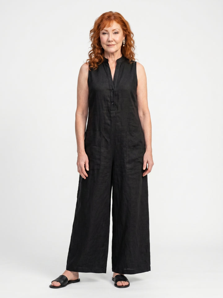 ORLAITH | SLEEVELESS WIDE-LEG JUMPSUIT