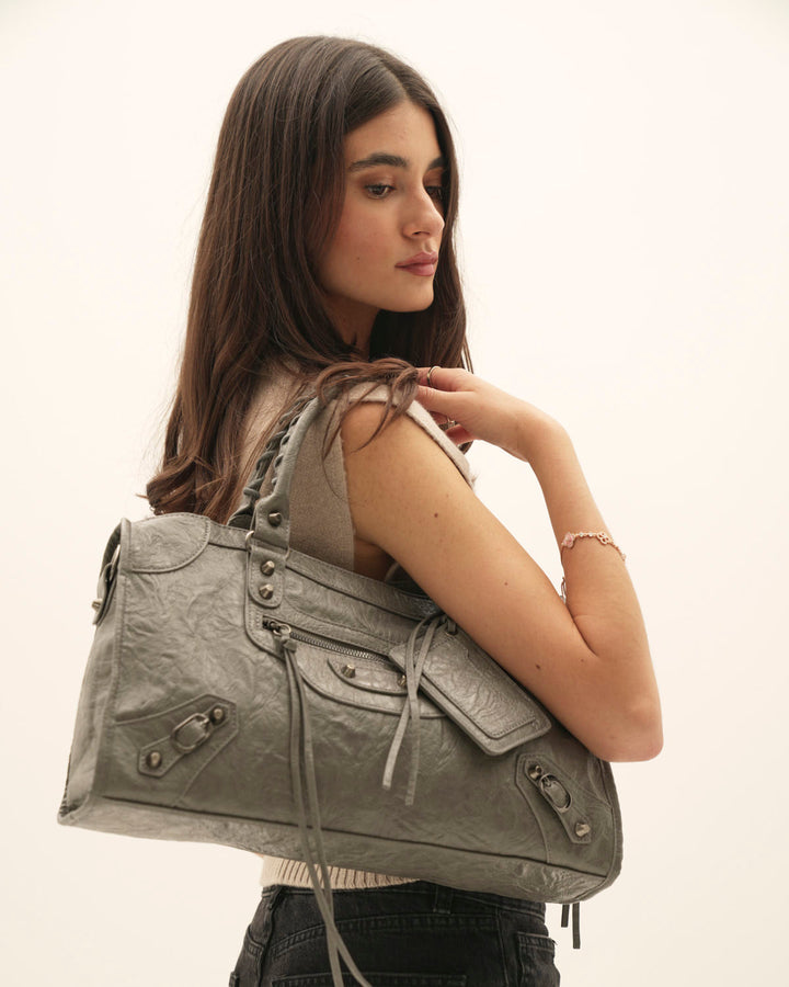Leather Carryall Bag with Adjustable Strap