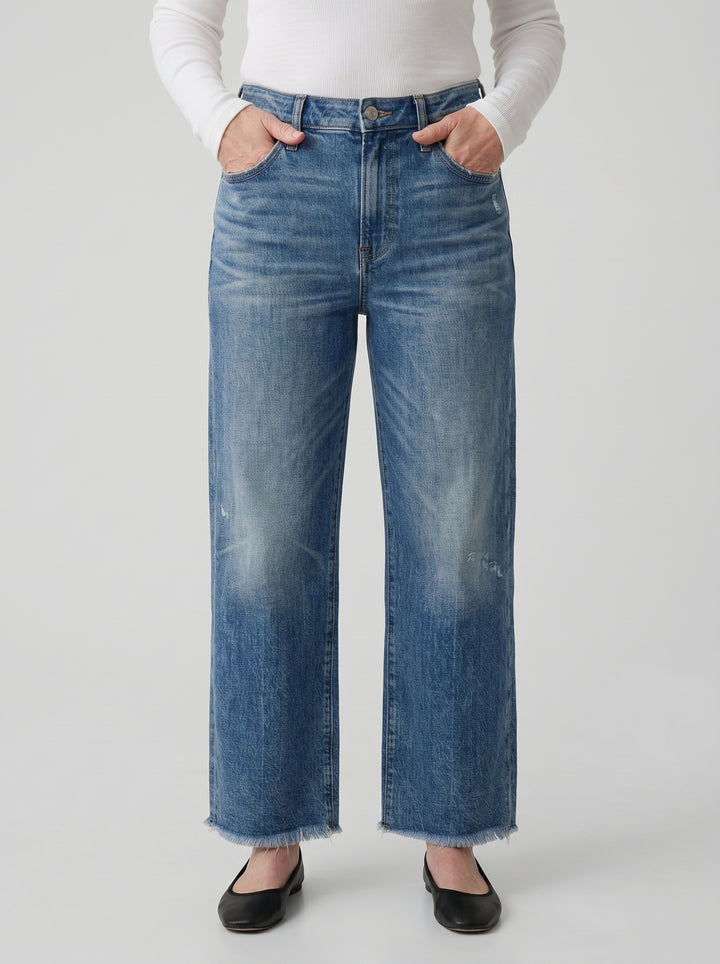 AILÍS | RETRO CROPPED STRAIGHT JEANS