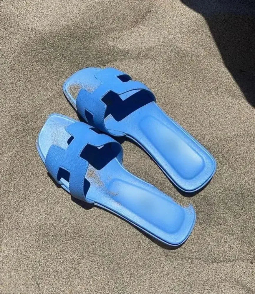 H Strap Leather Sandals For Everyday Comfort And Style