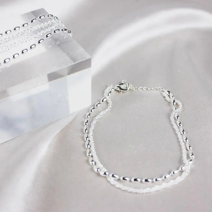 Lavinia | Silver Bracelet Set with Zirconia Stones