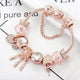 Rosie | Pink Dreamcatcher Bracelet with Silver Charms