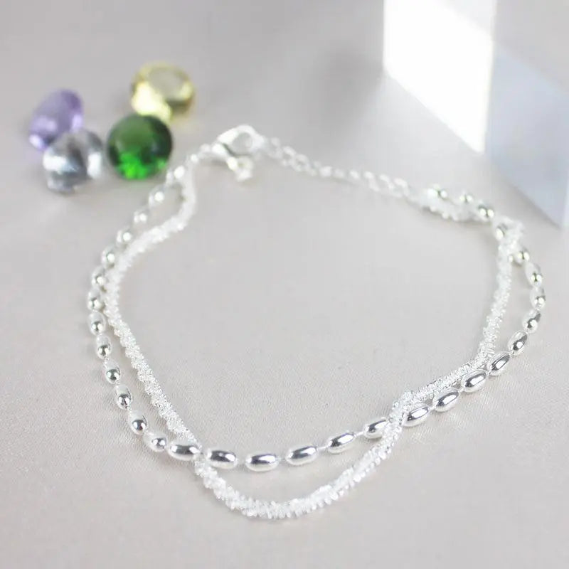 Lavinia | Silver Bracelet Set with Zirconia Stones