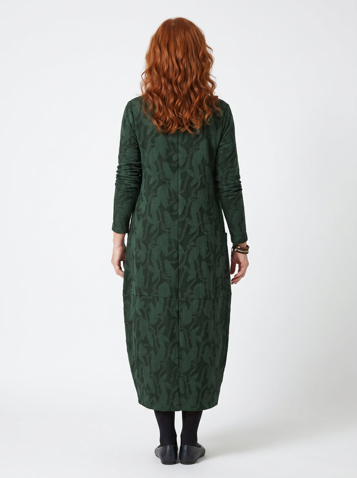 AOIFE | ELEGANT LEAF PRINT MIDI DRESS
