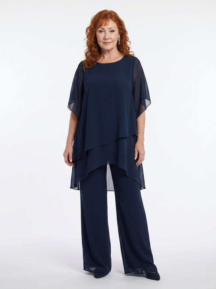 SORCHA | ELEGANT CHIFFON TOP & TROUSER SET