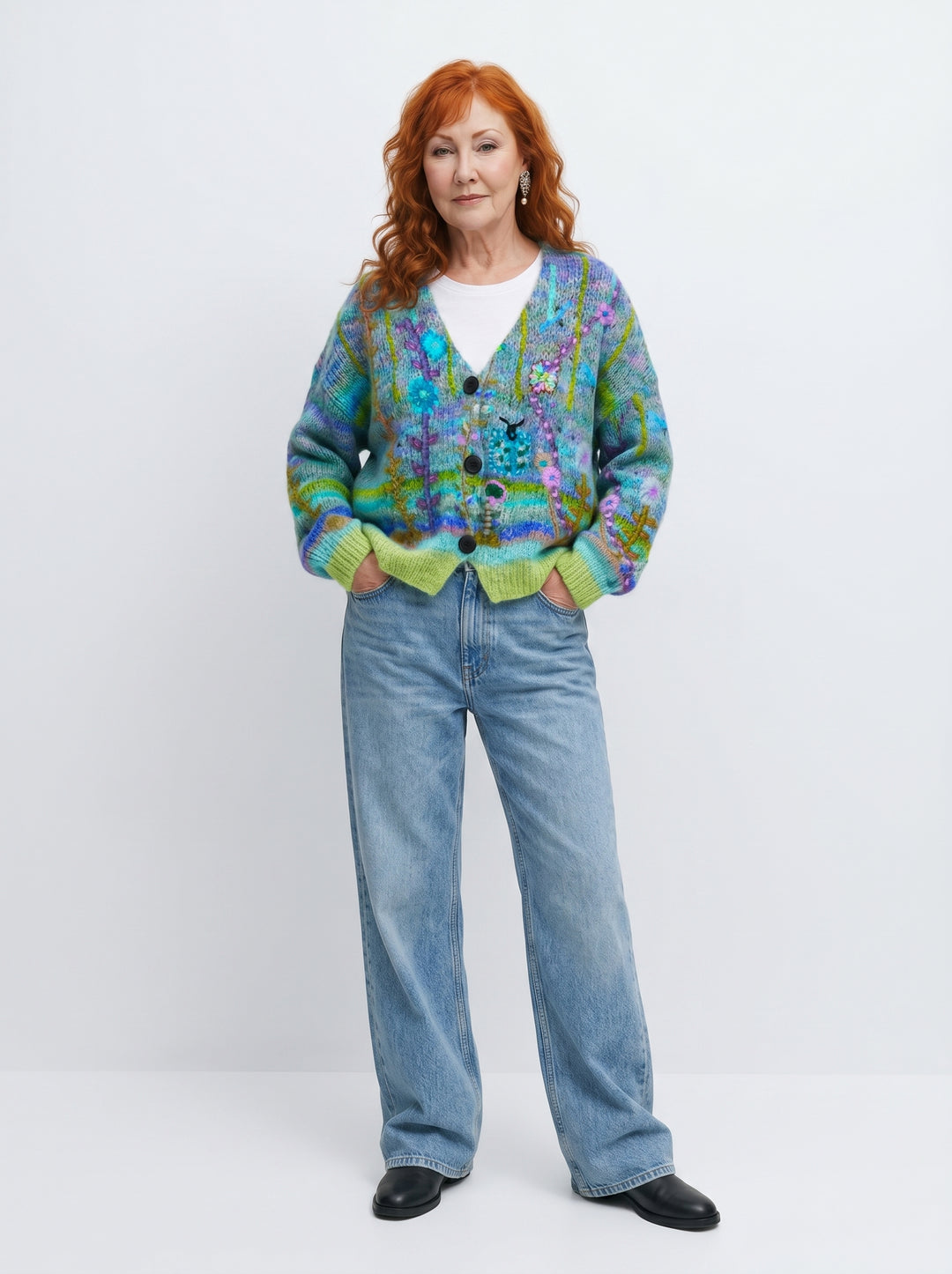 SAOIRSE | SOFT FLORAL KNIT CARDIGAN