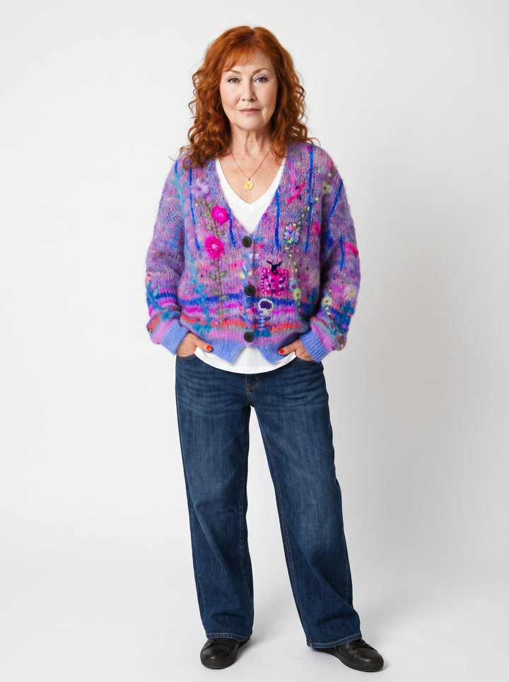 SAOIRSE | SOFT FLORAL KNIT CARDIGAN