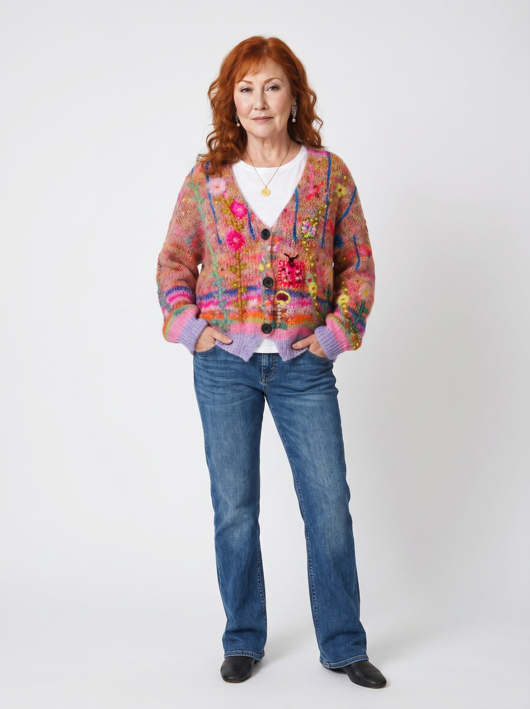 SAOIRSE | SOFT FLORAL KNIT CARDIGAN