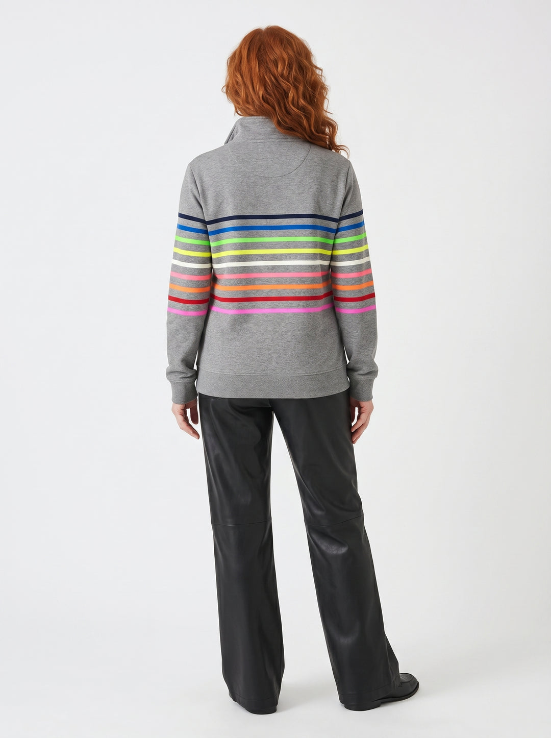 AOIFE | STRIPED ZIP-NECK EVERYDAY JUMPER