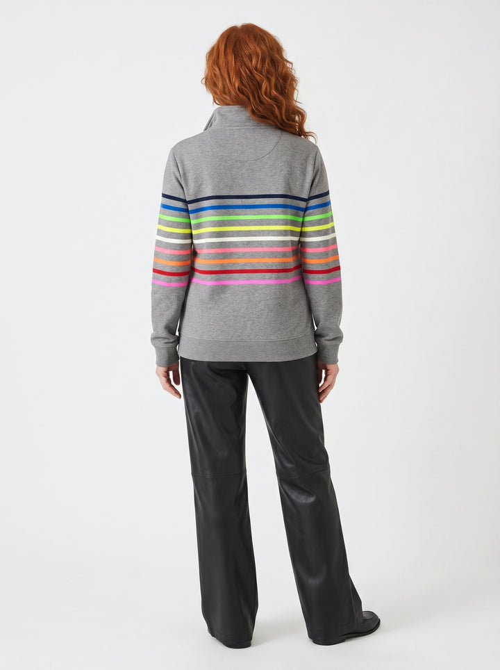 AOIFE | STRIPED ZIP-NECK EVERYDAY JUMPER
