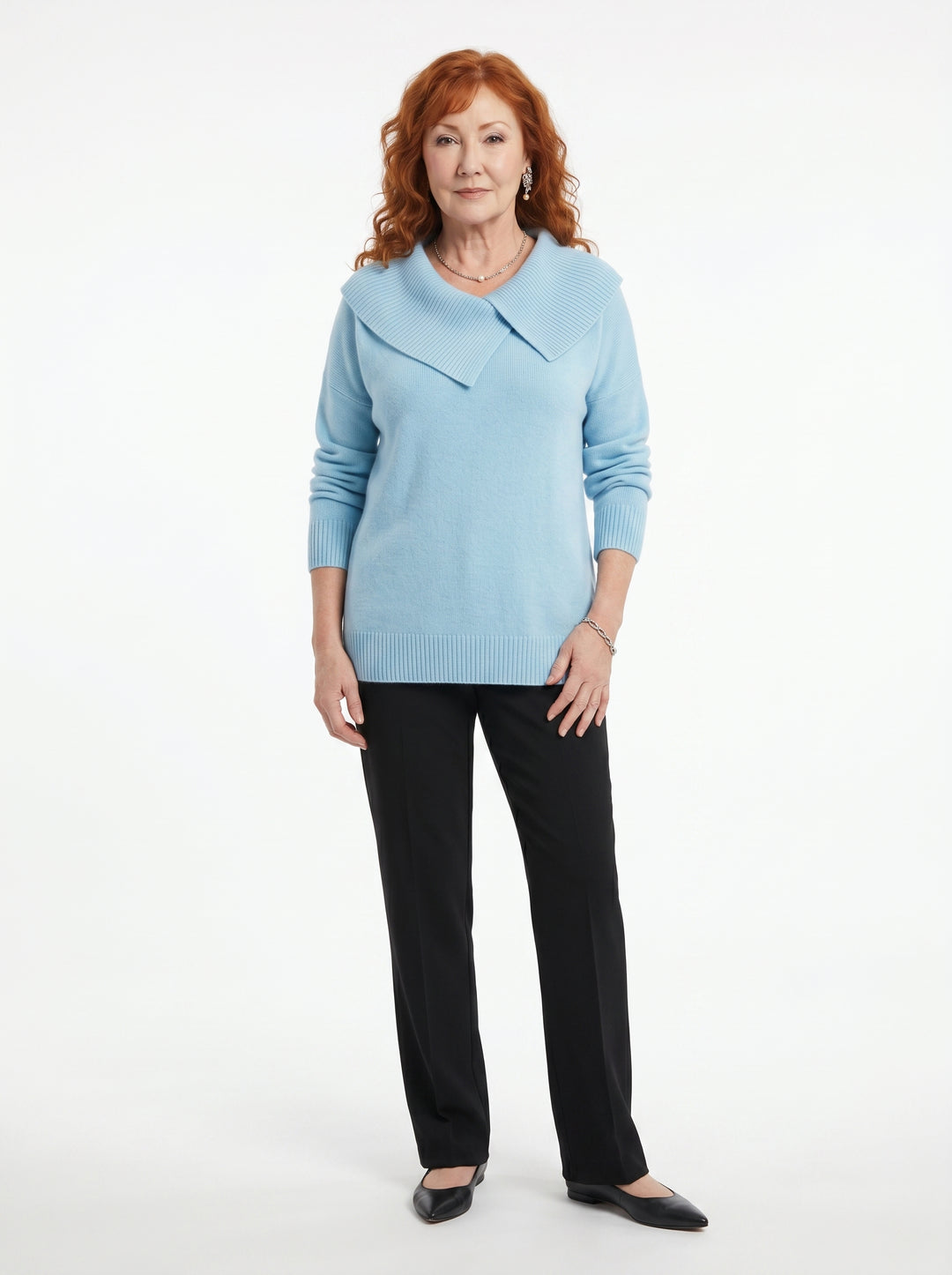 DAMHNAIT | SOFT COLLAR KNIT PULLOVER