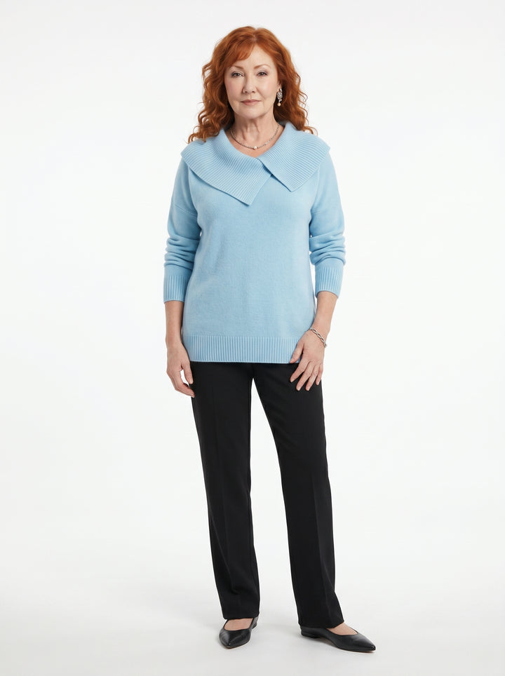 DAMHNAIT | SOFT COLLAR KNIT PULLOVER