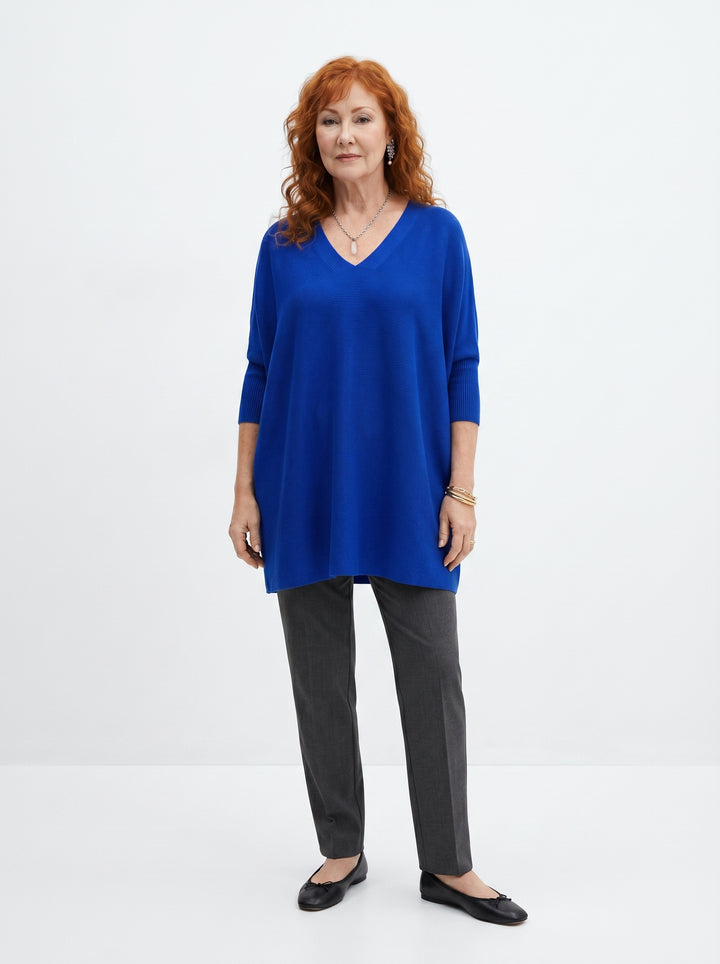 MÁIRE | ELEGANT SOFT KNIT V-NECK SWEATER