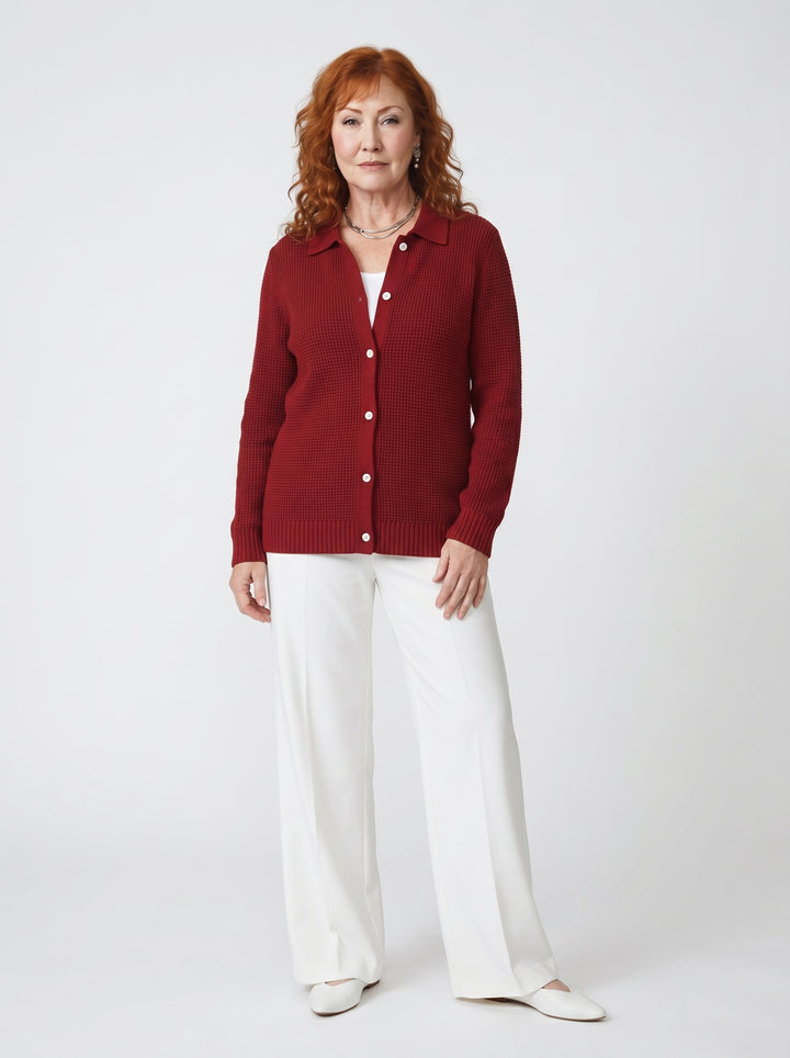 GRÁINNE | ELEGANT TEXTURED KNIT CARDIGAN