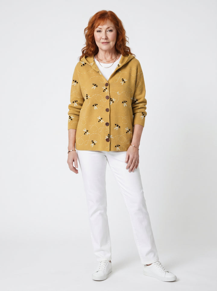 KEAVY | ELEGANT PRINTED BUTTON CARDIGAN