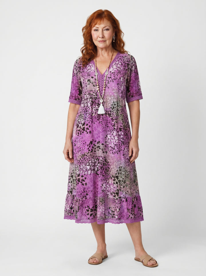 LÍADÁIN | LIGHTWEIGHT PRINTED MIDI DRESS