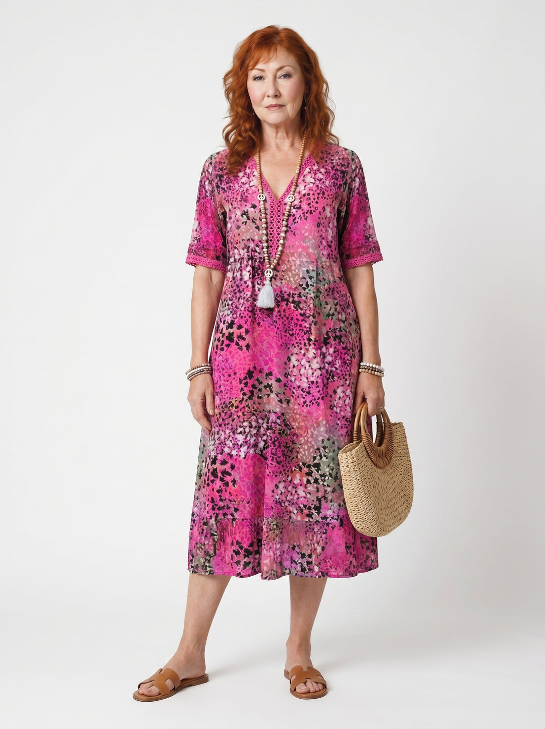 LÍADÁIN | LIGHTWEIGHT PRINTED MIDI DRESS