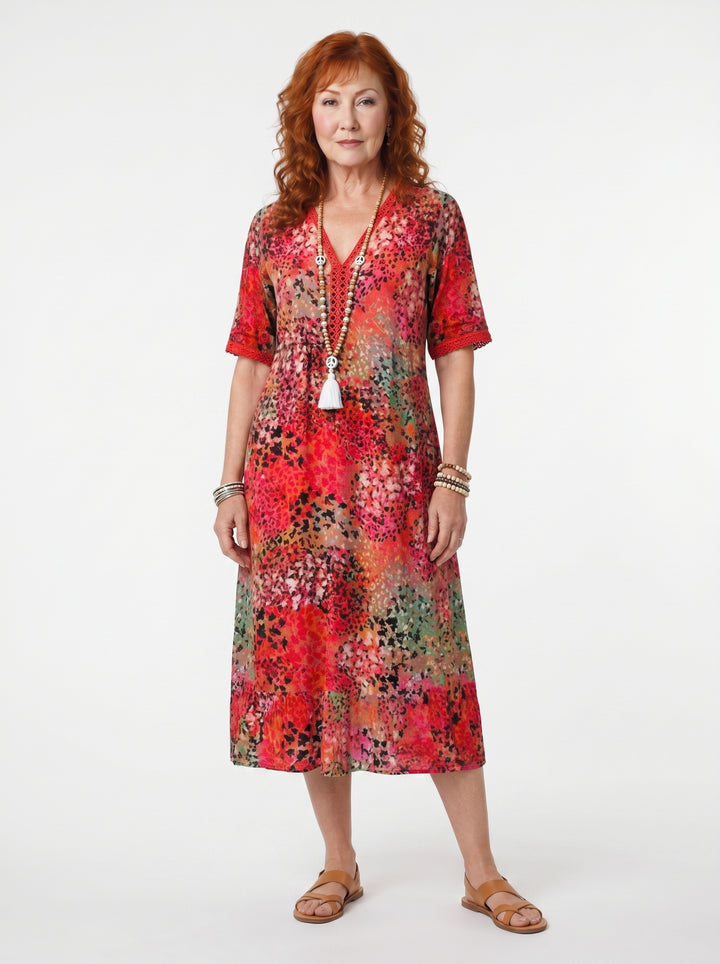 LÍADÁIN | LIGHTWEIGHT PRINTED MIDI DRESS