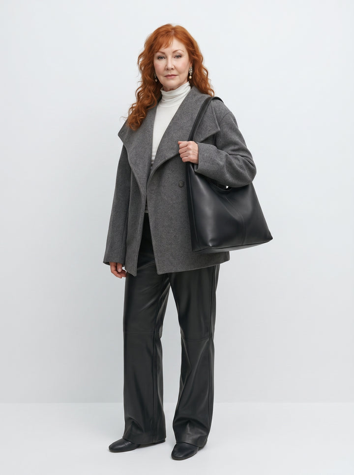 SADHBH | ELEGANT LEATHER HOBO SHOULDER BAG
